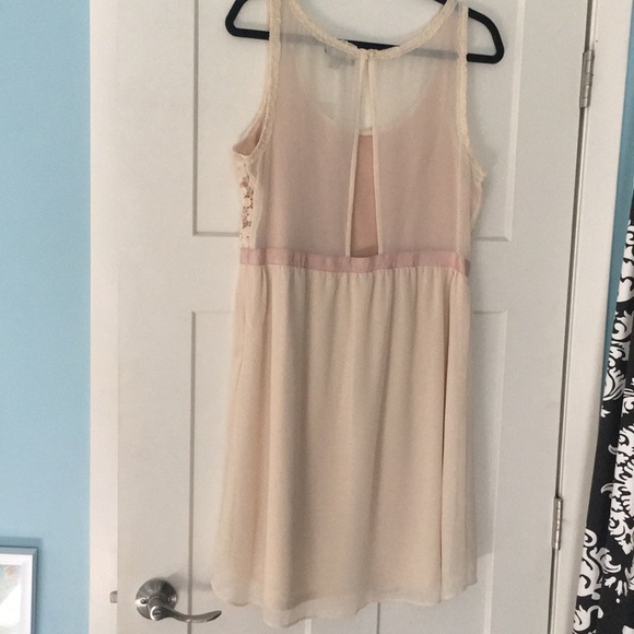 Blush floral crochet detail cut-out dress - Picture 9 of 9